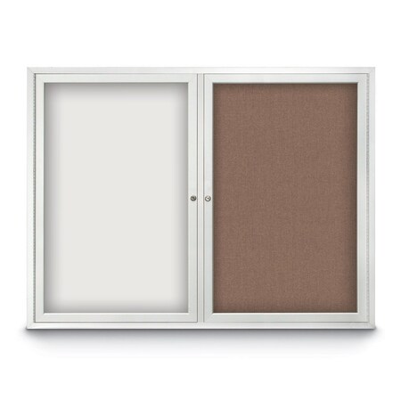 United Visual Products Corkboard, 72"x48", Ultramarine/Gold UV434H-GOLD-ULTMAR